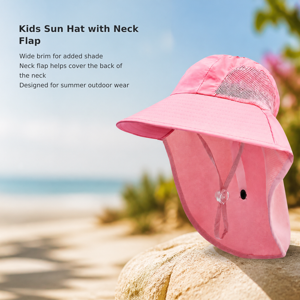 Kids’ UV-Protection Sun Hat with Neck Flap