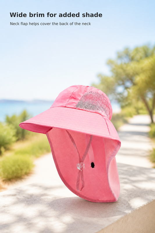 Kids’ UV-Protection Sun Hat with Neck Flap