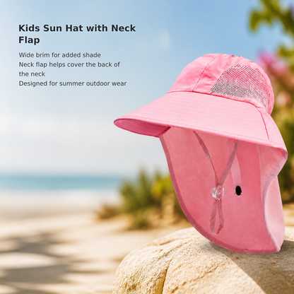 Kids’ UV-Protection Sun Hat with Neck Flap
