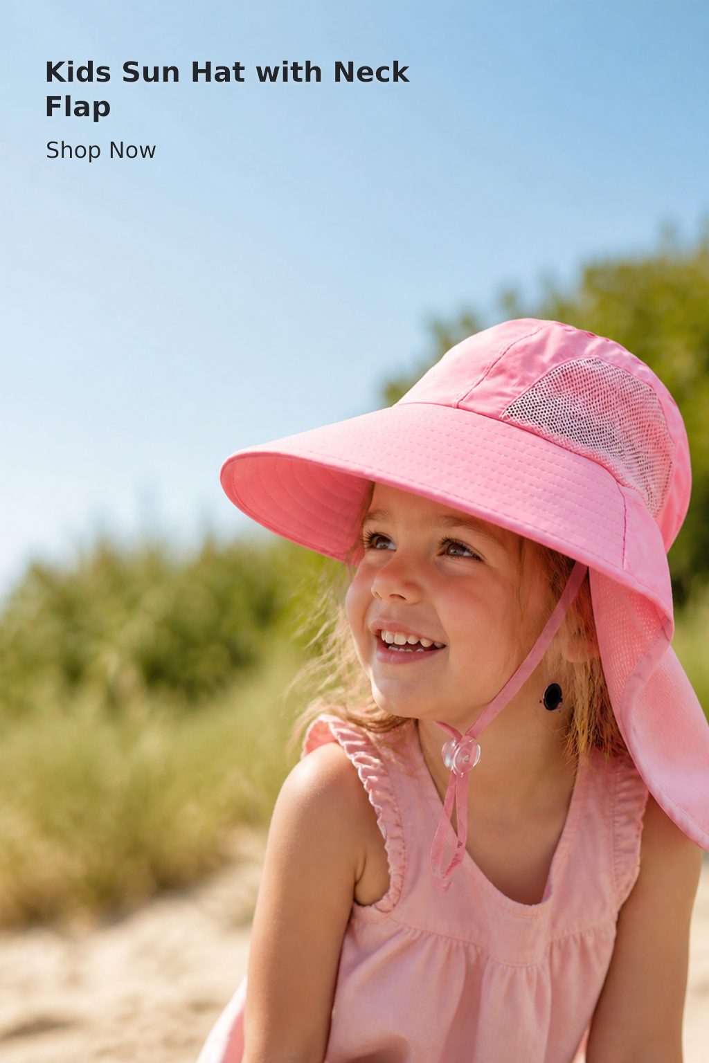 Kids’ UV-Protection Sun Hat with Neck Flap